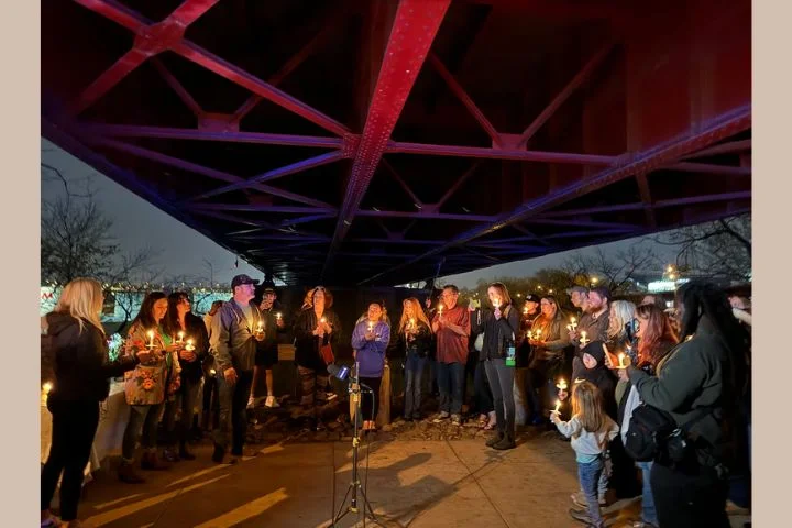 Vigil held to honor Riley Strain at site where he was last seen alive