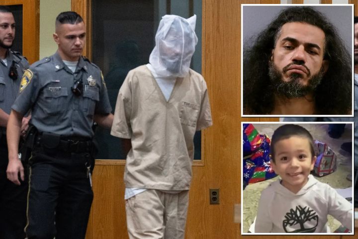 stepdad acc-used of beating boy, 6, with a baseball bat faces serious prison time as he appears in court in spit mask: ‘He’s a monster’